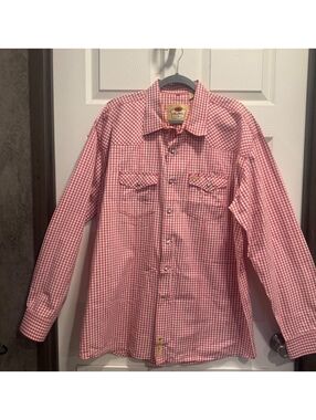 Larry Mahan Cowboy Collection denim shirt with pearl-style snaps, size XXL